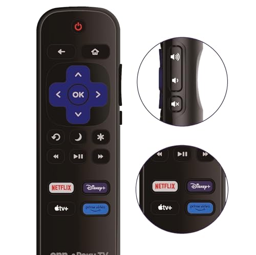 Image of OEM Replacement Remote Control Compatible with All ONN. Roku Smart 4K Ultra TVs【Only Works with Onn. Roku TV, Not for Stick and Box】 (Netflix /Disney Plus /Apple TV+ /Prime Video)