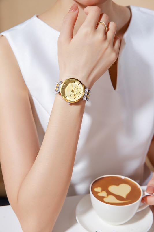 Image of Giordano Exquisite Analog Watch for Women with Round Cut Glass Textured Dial, Date Display Function, Quartz Movement and Stainless Steel Strap - GZ-60111