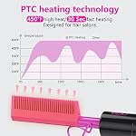 DAN Technology mini hot comb,Dual voltage pressing comb,450℉ Heat Comb hair straightener,Fast heating plug in Hot Comb,ceramic HotComb electric for wigs,electric straightening comb for black hair