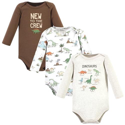 Hudson Baby - Hudson Baby Unisex Baby Cotton Long-Sleeve Bodysuits, Dinosaur Adventures 3-Pack, 3-6 Months - Best Deal on Amazon