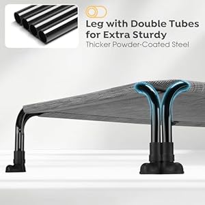 Veehoo Elevated Dog Bed Cooling Raised Dog Bed Outdoor Dog Bed with Non Slip Dual Boot Feet Durable Breathable Teslin Mesh Portable Pet Cot for Indoor Camping 35 x 22 Black Silver