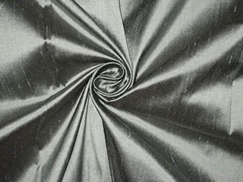 Tissu Dupioni en pure soie haut de gamme couleur bleu gris marron pour haute couture