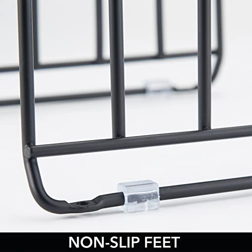 Mdesign X-Large Steel Storage Tray Organizer Rack For Kitchen Cabinet - Divided Holder With 5 Slots For Skillets, Frying Pan, Pot Lids, Cutting Board, Baking Sheets - Concerto Collection - Bronze 7.2 Inch D X 9.4 Inch W X 10.9 Inch H #TOP6