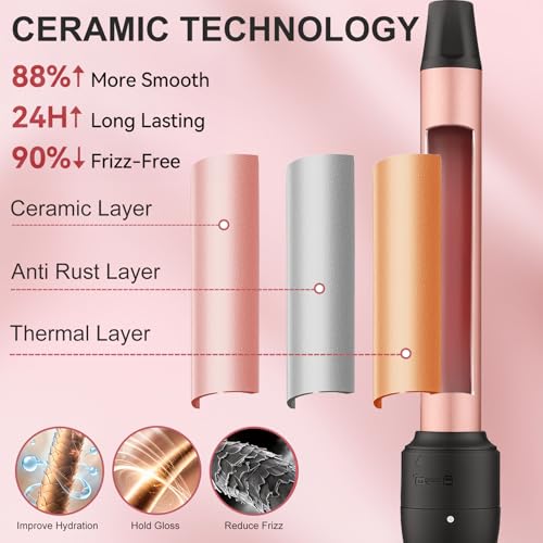 Boucleur à cheveux 3 en 1 multifonction interchangeable 9-32mm écran LCD - 4