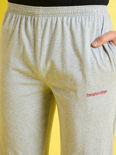 Image of bearbrother Men's Regular Fit Solid Trackpants