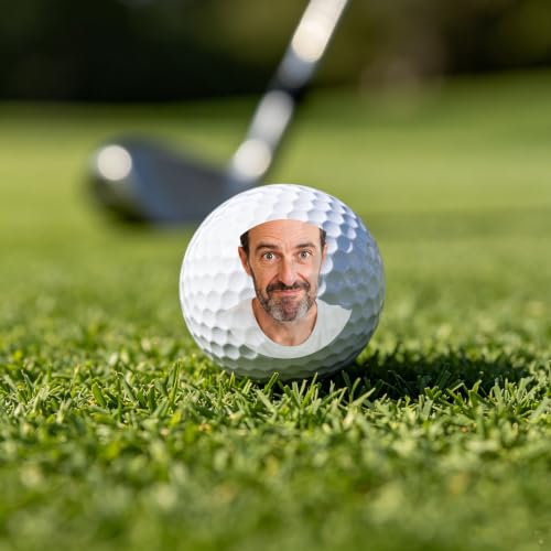 Image of Personalized Golf Gifts for Men, Custom Text or Logo Golf Ball, Golf Lovers | Fuuny Golfballs, Customized Gift for Christmas, Wedding, Golfers, Dads, Boyfriend, Groomsmen, Retirement