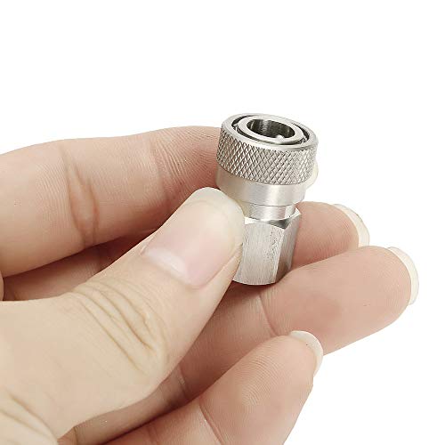Alien Play Paintball Pcp 1/8 Npt Thread Stainless Steel Female Coupler Hpa Co2 N2 Air Tank Refill Connector Quick Disconnect Soda Stream Quick Release Adapter Fitting #TOP6