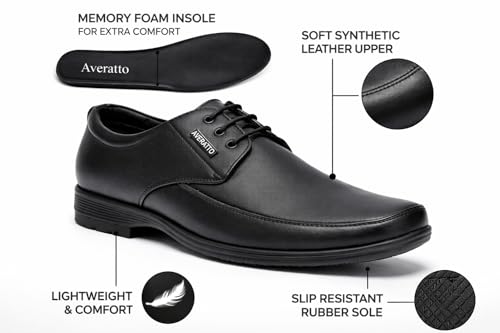 Image of Men's Formal Derby Shoes, Synthetic Leather Upper, Airmix Sole, Classic Style for Business and Formal Occasions