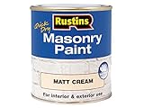 Rustins Masonry Paint Matt Cream 250ml