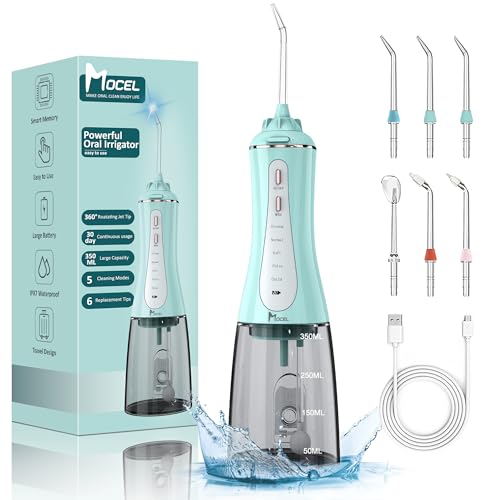 MOCEL (���[�Z��) �E�H�[�^�[�f���^���t���b�T�[ ���p - 350ml ��^�^���N 5���[�h & 6�̃`�b�v �R�[�h���X ���o���� �h�� �|�[�^�u�� ���̃N���[�j���O�ƃt���X ���ʓI�Ȏ��C�����ܕt�� ��l�p (�O���[��)