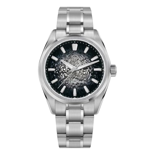 Image of watchdives WD0003C Elementum Original Design Men Watch VH31 Sweep Second Quartz Watch 36mm Sapphire Crystal Luxury Wristwatch 100m Waterproof Stainless Steel