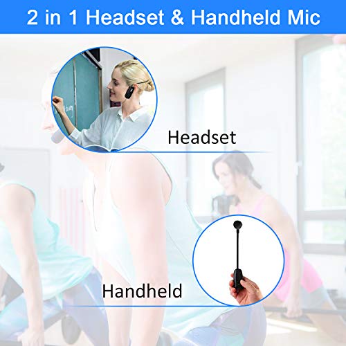 Rhm Wireless Microphone Headset, 2.4G Wireless Mic System, 160Ft Range, Headset & Handheld Mic 2 In 1, Rechargeable Transmitter & Receiver For Speaker, Pa System, Voice Amplifier #TOP3