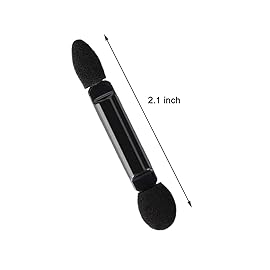 200 PCS Disposable Eyeshadow Brushes, 2 Inch Sponge Makeup Applicators Dual Sides Black