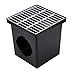 NDS 1200DSG Square Catch Basin Drain Downspout Grate, Fits 12-Inch Square Catch Basin Drain, Riser, or Low-Profile Adapter, 12-Inch, Plastic, Black
