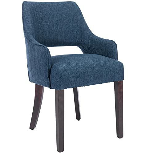 Dm Furniture Linen Dining Chairs Set Of 2 Upholstered Armchair Accent Chairs Side Chair With Wood Legs For Living Room/Dining Room/Bedroom/Restaurant, Blue #TOP4