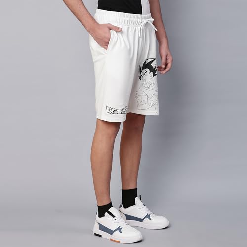 Image of Free Authority Official Dragon Ball Z Goku Printed Regular Fit Shorts for Young Men