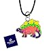 FUN JEWELS Cute Stegosaurus Dinosaur Pendant Color Change Mood Necklace For Boys Girls Animal Jewelry Gifts