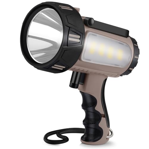 Rechargeable Spotlight Flashlight, Super Bright Waterproof Handhe...
