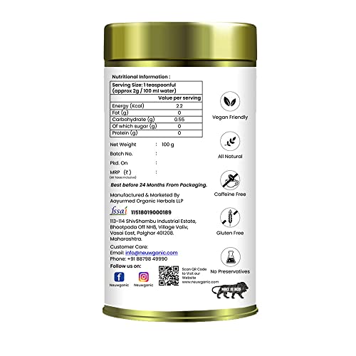 Image of Neuwganic Feel Good Infusion Tea - 100 Gm Loose Leaf Tea | Fennel, Rose Petals, Peppermint | Antioxidant, Natural Detox, Weight Loss | 50 Cups | All Natural, Caffeine-Free, Vegan & Gluten-Free