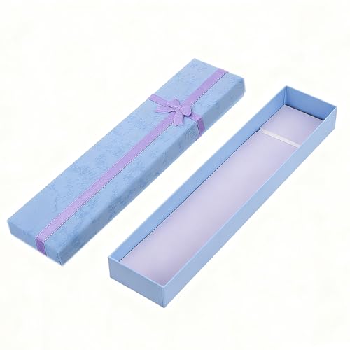 Caja de regalo rectangular para joyas, collares, pulseras, colgantes, caja de regalo de cadena larga, caja de almacenamiento de joyas, cajas de joyería pequeñas con tapas para boda, cumpleaños