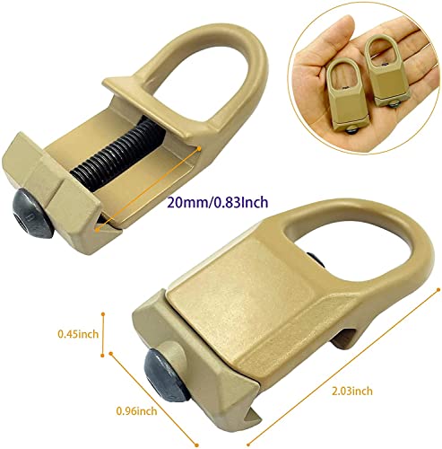 Industries Sling Attachment Picatinny Rail for Two Point and Traditional Sling Tan- 2 Pack - Thumbnail 2