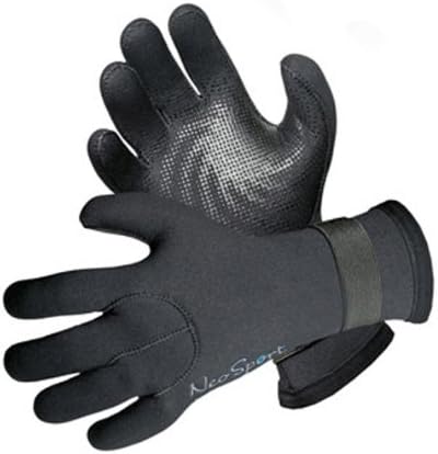 Henderson 3mm NeoSport Scuba Diving Gloves with Gripper Palm and Velcro Wrist Closure (Small)