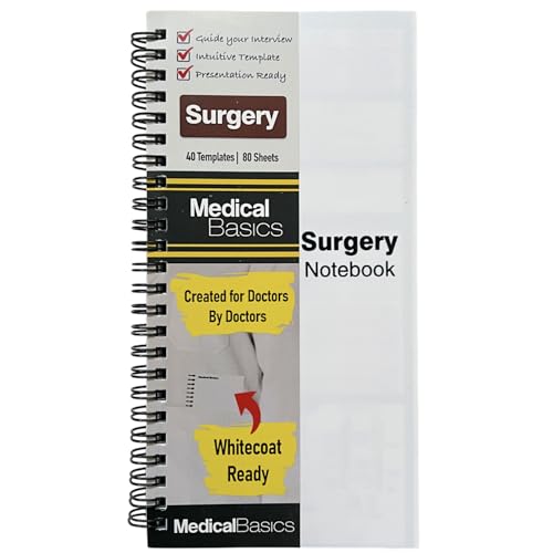 Surgery Tall Notebook – Surgical Patient Rounding Templates for Medical Students, Surgery Residents, NP, PA