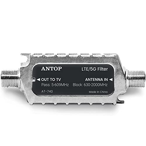 Antop Lte Filter, 3G/4G/5G Digital Antenna Signal Purifier For Tv Antenna, Frequency Range 5-695Mhz, Reduce Interference From Cell Phones Towers, At-740 #TOP20