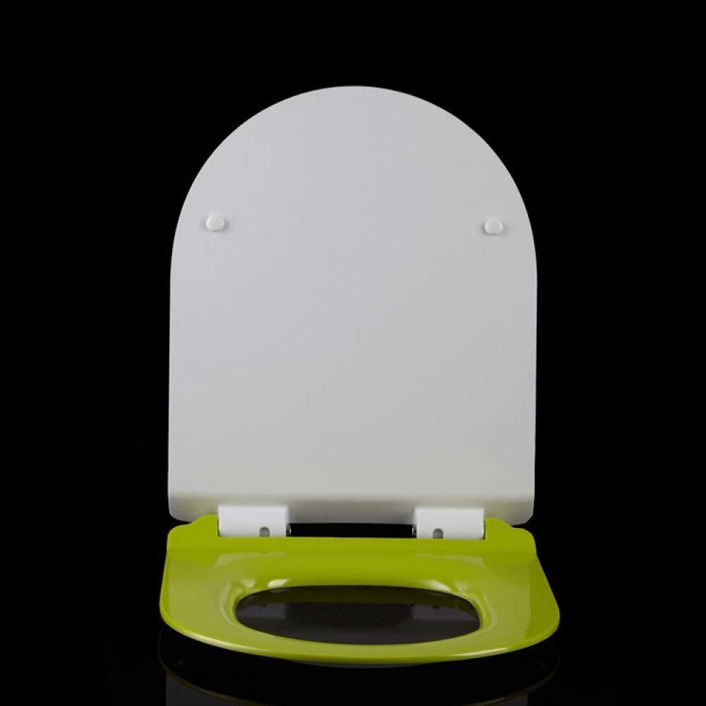 Toilet Seats, Toilet Seat Urea-Formaldehyde Lid Slow Down Thickening U-Shaped Cover Plate(Blu)