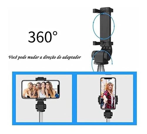 Bastão Pau Selfie Tripe Controle Bluetooth Retrátil Celular