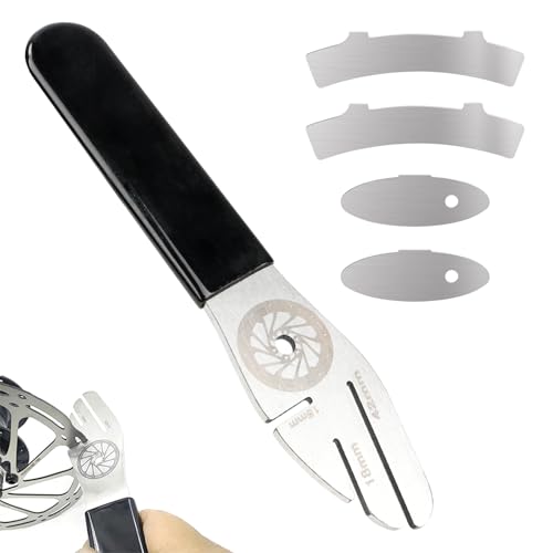 Jognee Fahrrad Bremsscheiben Einsteller,Scheibenbremsen Einstellung,Richtwerkzeug Bremse,Rostfreier Disc Brake Richtwerkzeug,Ausrichtungswerkzeug für Fahrradplatten,Bremsscheiben Tool zum Abflachen