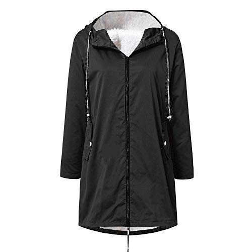 XBKPLO Women's Waterproof Windproof Snow Ski Hooded Jacket Winter Fleece Parka Rain Coats