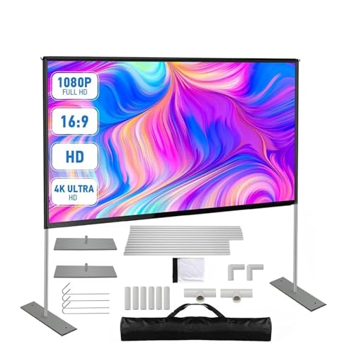 Écran de projection pliable 100 pouces pour éviter les plis et projeter sans mur blanc