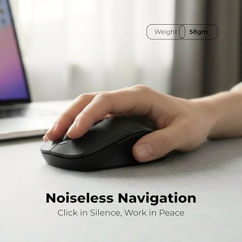 Image of Geonix Nimbus 05 Optical Wireless Mouse | 2.4GHz Wireless | Nano Receiver| 3 DPI Modes | 10m Range | High Precision Tracking | 4 Buttons