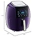 GoWISE USA 5.8-Quart Programmable 8-in-1 Air Fryer XL + Recipe Book (Plum)