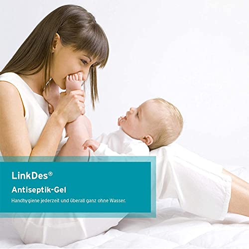 LinkDes Antiseptik Gel, VAH gelistet, klebt nicht an den Händen, Desinfektionsgel, begrenzt viruzid EN 14476 (2er Pack)