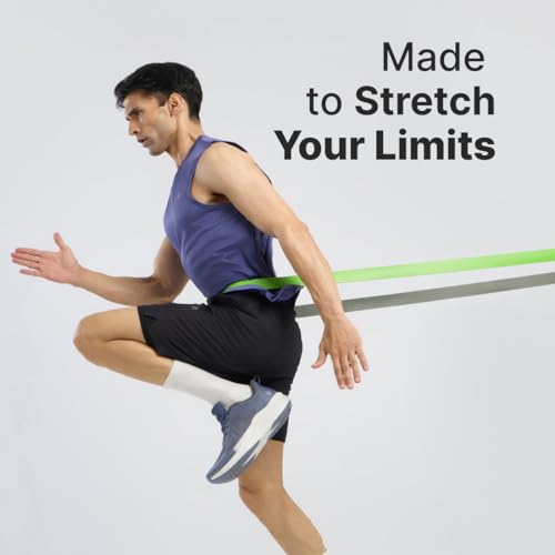 Image of CULT Resistance Band 45MM (20-55Kgs), Heavy Duty TPE Resistance Band for Strength Training, Pull-Up Assistance, Muscle Training & Home Gym Workouts, Green & Grey
