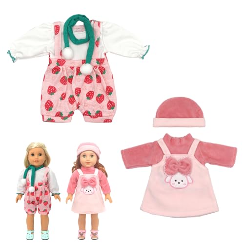 Neuytiky 2 Peças Conjuntos de Roupa para Bonecas Bebés, Roupa de Bonecas, Bonecas Recém-Nascidas Macias, Acessórios para Bonecas, para Bonecas Bebés de 35-43 cm