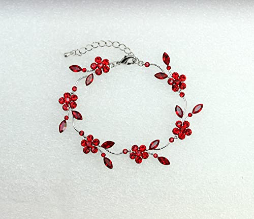 Image of Faship Gorgeous Rhinestone Crystal Floral Necklace Earrings Set