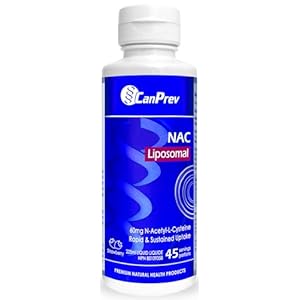 CanPrev – Liposomal NAC Supplement N-Acetyl Cysteine, Strawberry Flavor 225ml Liquid 45-Servings – Brain, Liver and Respiratory Health, Clear Mucus from Lung & Antioxidant Support – Vegan & Non-GMO