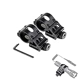 WINDFIRE 2 Pack 1' Offset 45 Degree Picatinny Rail Mount, Flashlight Offset Ring Side Gun 20mm Picatinny Rail Mount, for Scopes Laser Sight, Rifle Scope, Tactical Flashlight