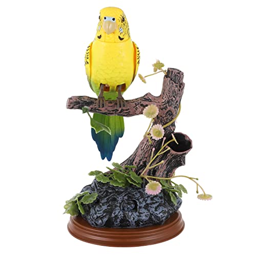 NUOBESTY Plush Repeat What You Say Parrot Sound Recording Voice Repeating Funny Electronic Pets Kids Adults Interactive Toy, Yellow Outdoor Toy