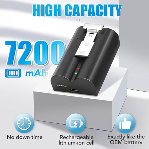 YUELAN 2-Pack 7200mAh Replacement Battery for Ring Doorbell Camera - image 2