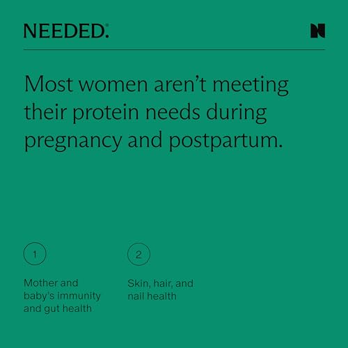 Needed. Expertly-Formulated & Tested Prenatal Hydrolyzed Collagen Protein Powder for Pregnancy, Breastfeeding, & Postpartum | Grass-fed, Pasture-Raised, Hormone-Free | 1lb - Thumbnail 5