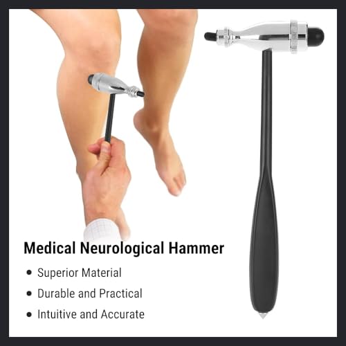 Uadme Reflexhammer, Hammer Neurologie, Medizinische Neurologischer Hammer Muskelreflex Diagnose Perkussionshammer Health Care Percussor Bein Rücken Entspannungsmassage Tool