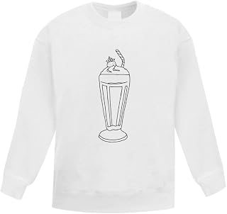 Azeeda 'Strawberry Milkshake' Kid's Sweatshirt/Jumper (9-11 Years) (KW00041146)