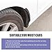 Bawkars 2 PCS Car Wheel Tire Eyebrow Strips, Anti-scratch Fender Flare Arch Lip Trim, Self Adhesive Auto Body Edge Protector, Universal for Most Cars (10In Carbon Fiber Black)