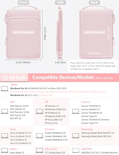 Bolsa para portátil 15 de diseño minimalista texturizado para Surface Book 15 4