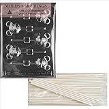Mickey the Mouse Lolly Chocolate Candy Mold With Copyrighted Molding Instruction+25 Lollipop sticks