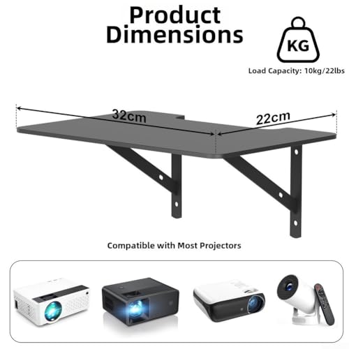 Soporte de proyector de pared para cine en casa sin cables a la vista 8